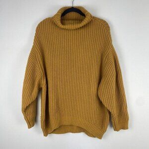 Elin Kling For Marciano Women's Knit Pullover Sweater Size S Mustard Yellow Wool